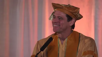 Jim Carrey at Maharishi International University, 2014